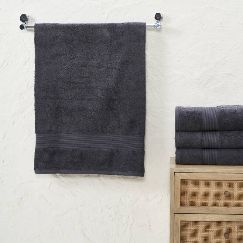 Fabstyles Soft Absorbent Bath Towel, 27 x 54 Inches, Set of 4