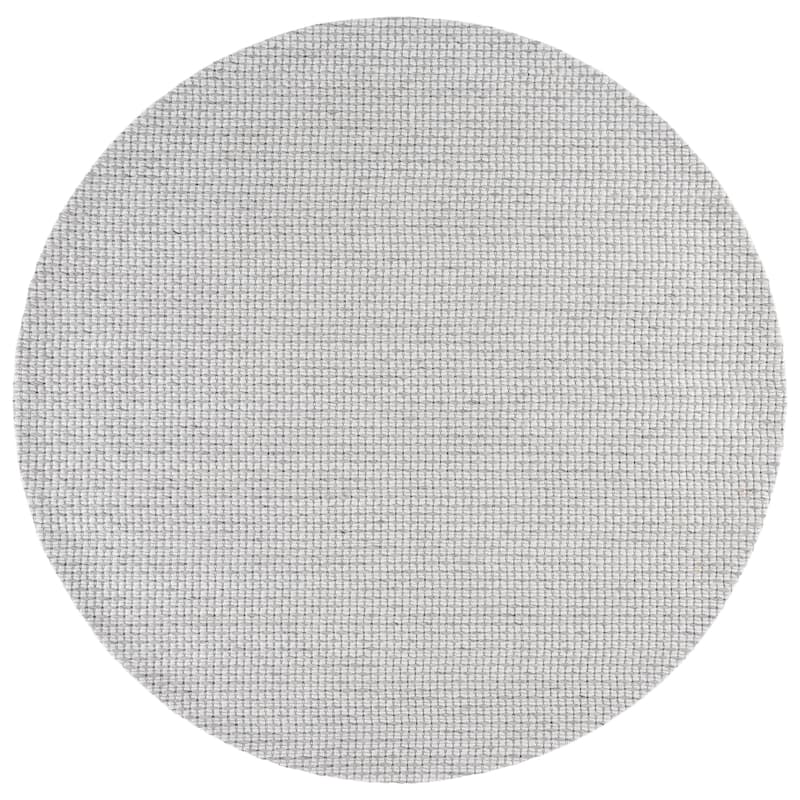 SAFAVIEH Handmade Marbella Besarta Rug - 6' Round - Silver/Ivory