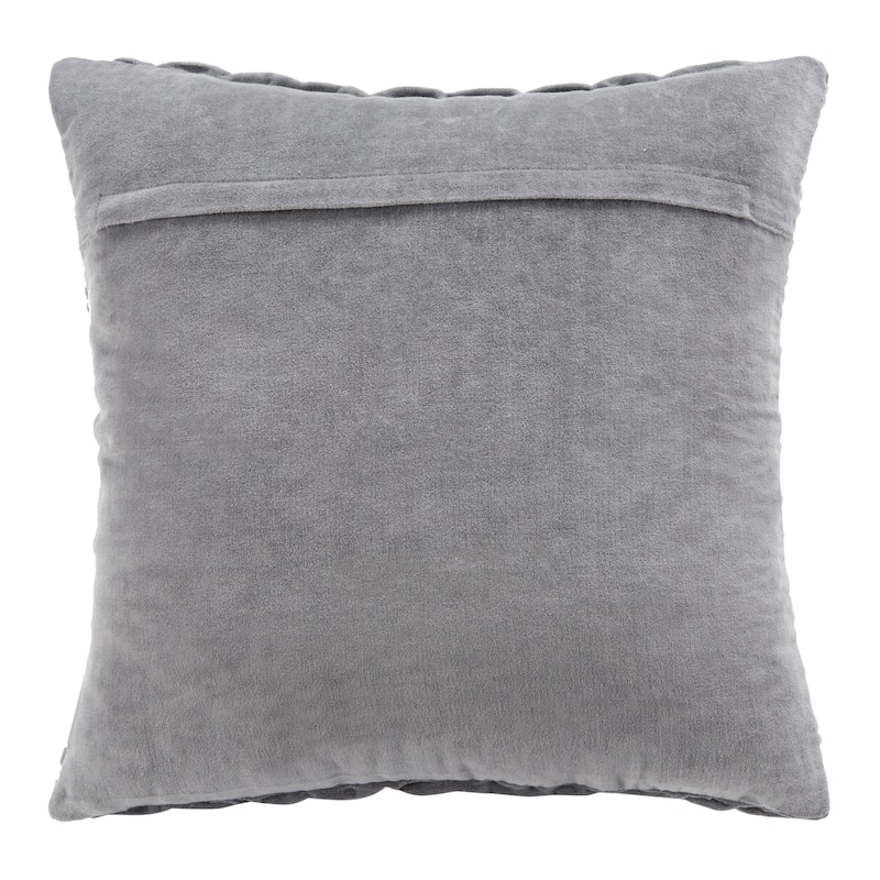 SAFAVIEH Bastrie Ruched Grey 20-inch Decorative Pillow