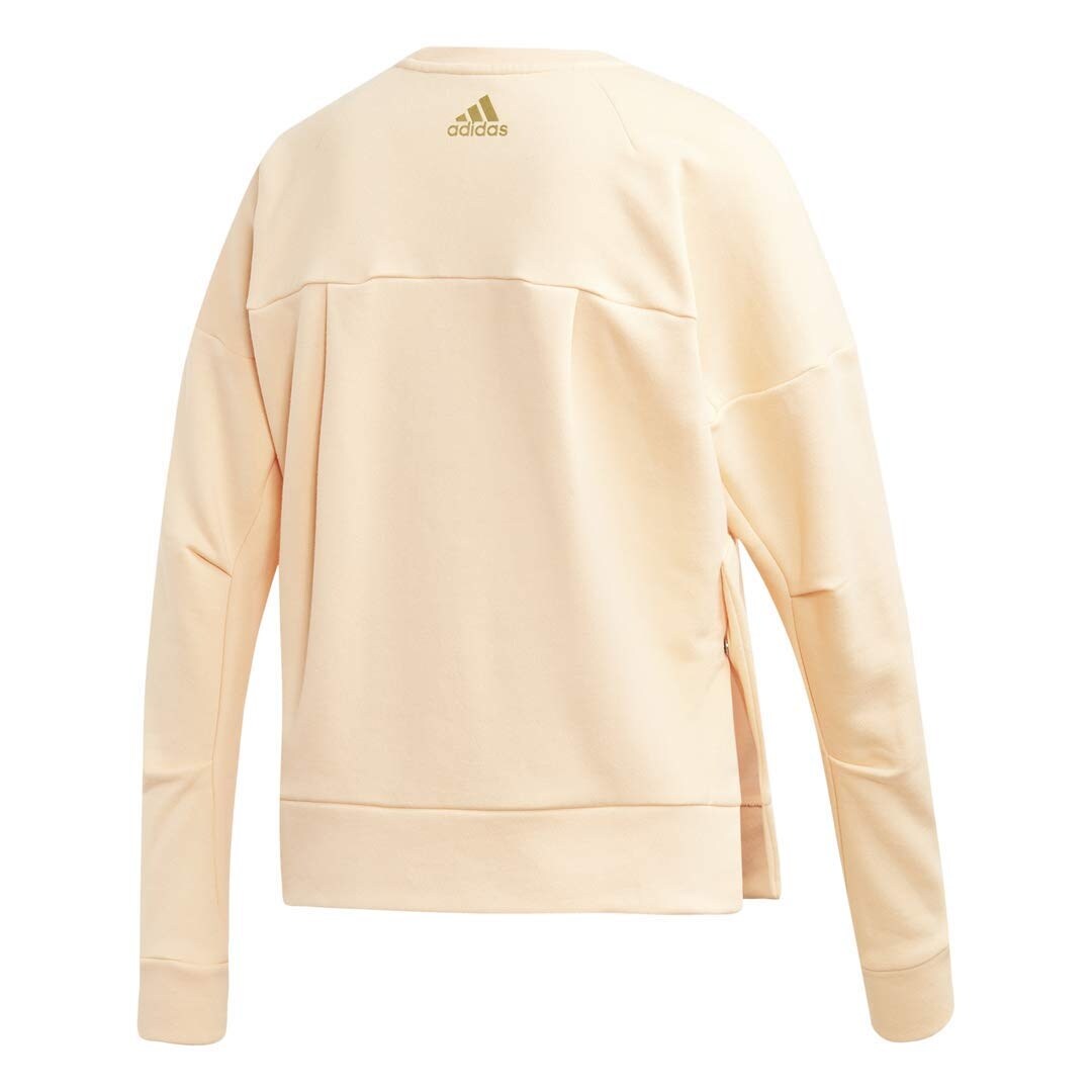 Shop Adidas Women Sweatshirt Coral Orange Size Large L Glam Graphic Logo Crew Overstock 31687452
