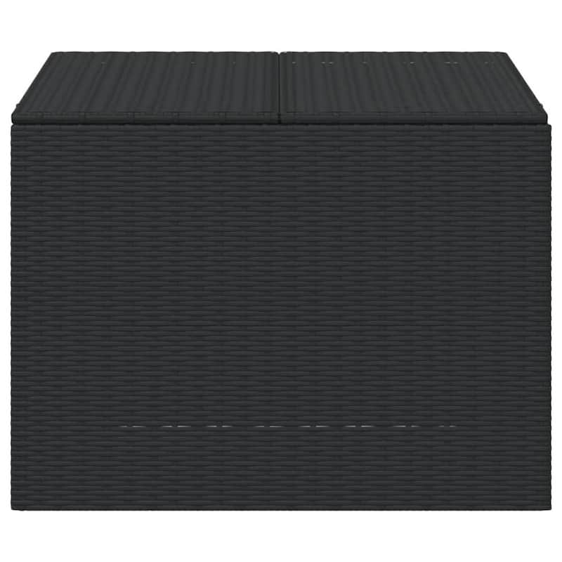 Outdoor Storage Box, Water Resistant Inner Bag 32 Inch Black PE Rattan