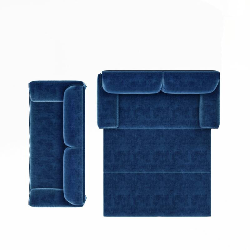 Convertible Sleeper Sofa Multi-Functional Velvet Loveseat Bed