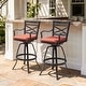 preview thumbnail 28 of 27, Outdoor Patio Bar Stools Aluminum Swivel Bar Chair with Sunbrella Cushion Red - 2PC