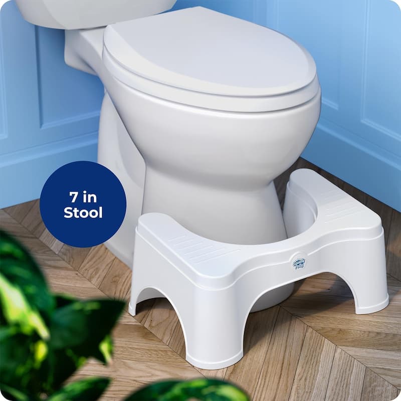 Squatty Potty Original Toilet Stool 2.0 Base 7 Inch, White, 1 Count - White