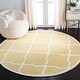 preview thumbnail 14 of 84, SAFAVIEH Handmade Chatham Eppie Modern Moroccan Wool Rug 7' Round - Light Gold/Ivory - Round