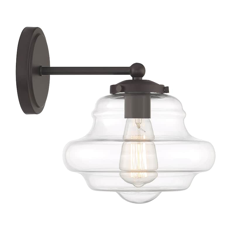 Bellevue SH90091 10" Tall Bathroom Sconce with Clear Glass Shade