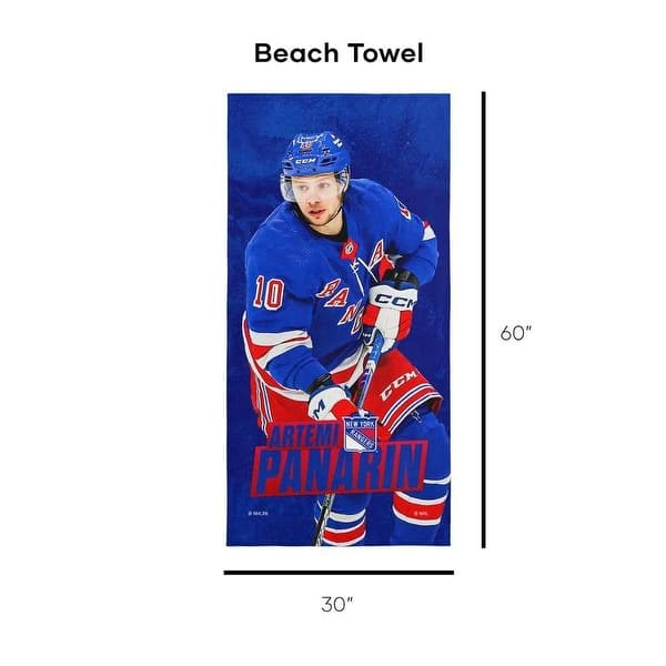dimension image slide 0 of 12, NHL Player Beach Towel
