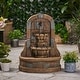 preview thumbnail 1 of 8, Bagwell Outdoor Tier Fountain Outdoor 2 by Christopher Knight Home Grey - Floor - Resin
