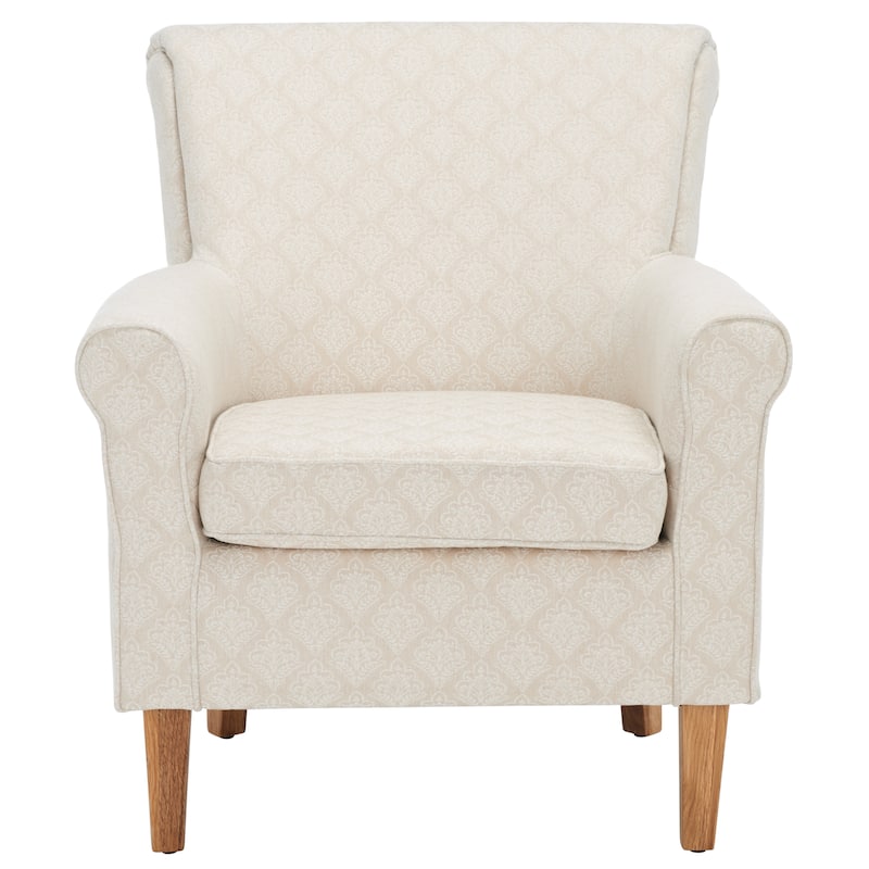 SAFAVIEH Gramercy Red/Ivory Floral Club Chair - 30" W x 33" D x 35" H
