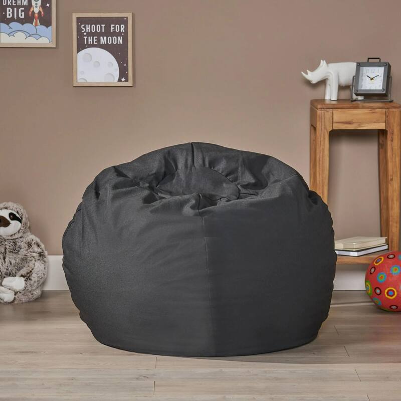 Roomfitters Soft Bean Bag Chair with Durable Cotton Cover, Ideal for Reading and Relaxing