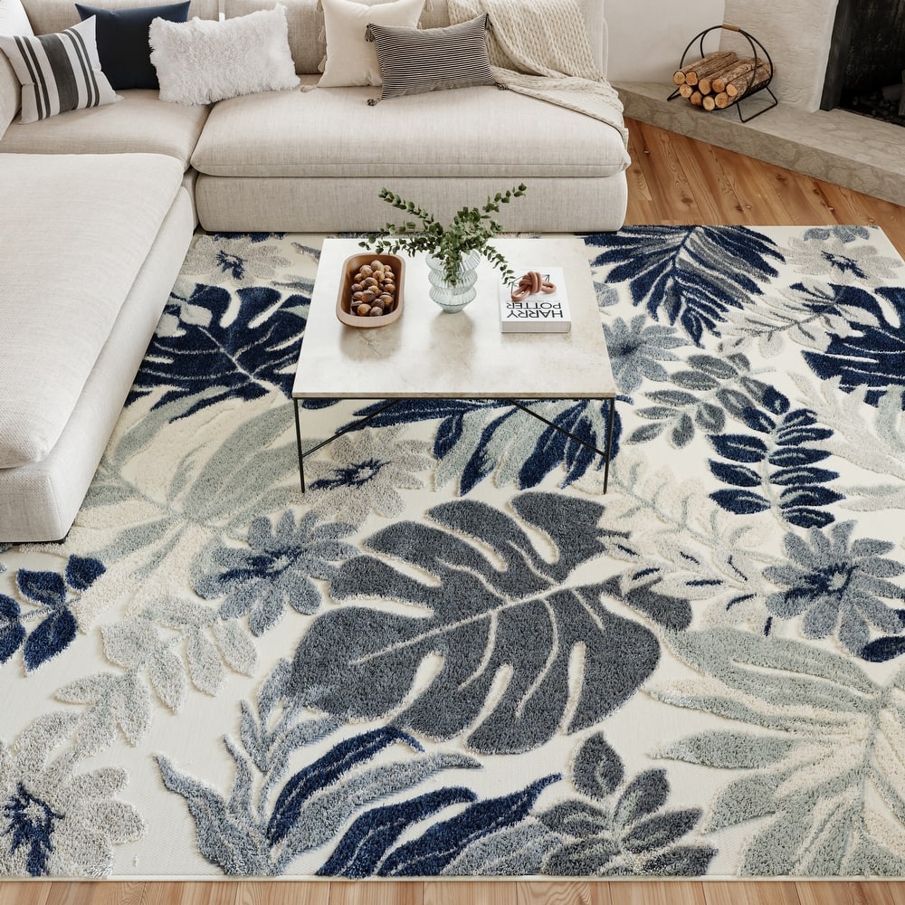 Nourison Suncoast Indoor/Outdoor Tropical Floral Area Rug