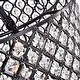 preview thumbnail 3 of 12, Antique Black 4-Light Beaded Drum Crystal Semi Flush Mount