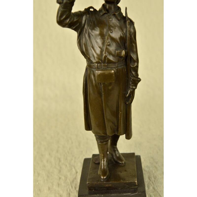 Russian Emperor Guard 100 Percent Solid Bronze Sculpture Statue Figurine Figure