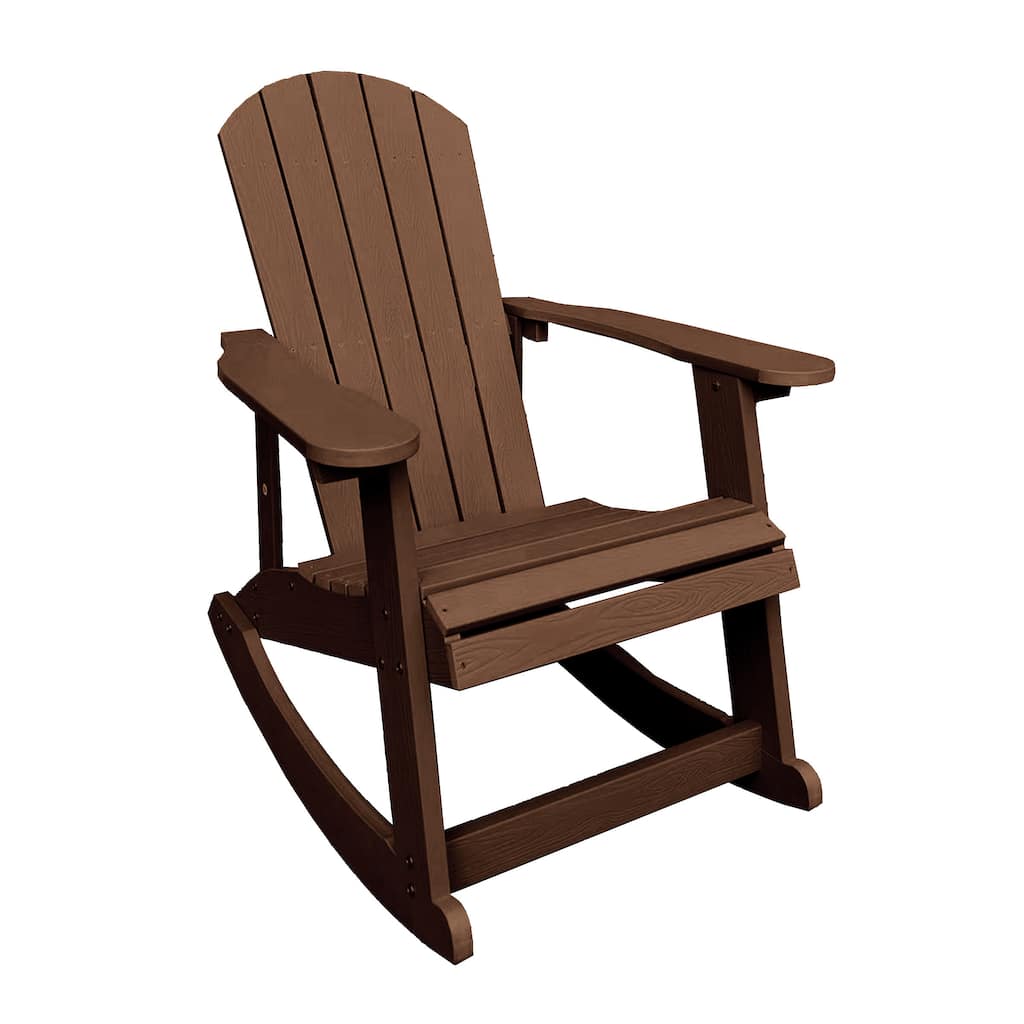Dark Teak Adirondack Rocking Chair