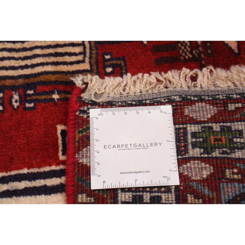 ECARPETGALLERY Hand-knotted Kayseri Vintage Red Wool Rug - 3'3 x 6'4