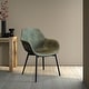 preview thumbnail 82 of 85, Markley Modern Leather Upholstered Dining Side Chairs with Black Iron Legs Accent Armchair for Home Kitchen Set of 4