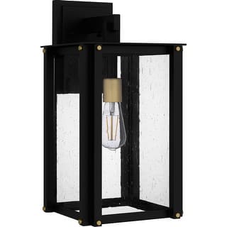 Matte Black One Light Outdoor Wall Mount from the Robbins Collection