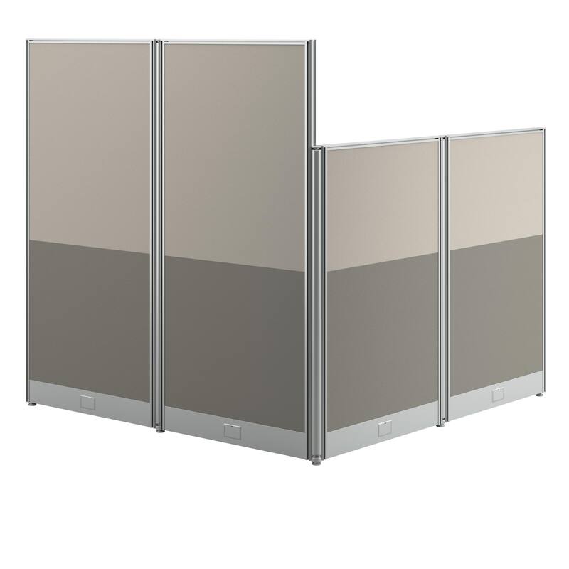 Office in an Hour 65W L-Shaped Workstation by Bush Business Furniture