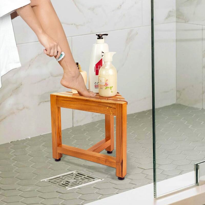 Teak Shower Corner Bench