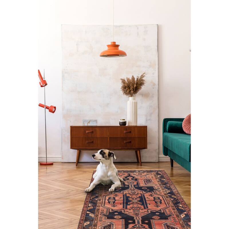 ECARPETGALLERY Hand-knotted Konya Anatolian Dark Copper Wool Rug - 4'3 x 9'4