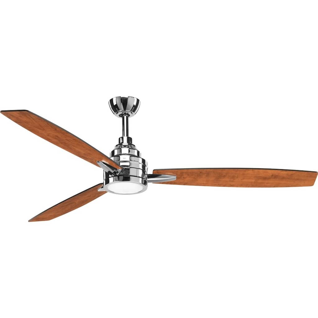 Gaze Collection 60" LED Reversible Three-Blade Ceiling Fan - 60 in x 60 in x 13.125 in