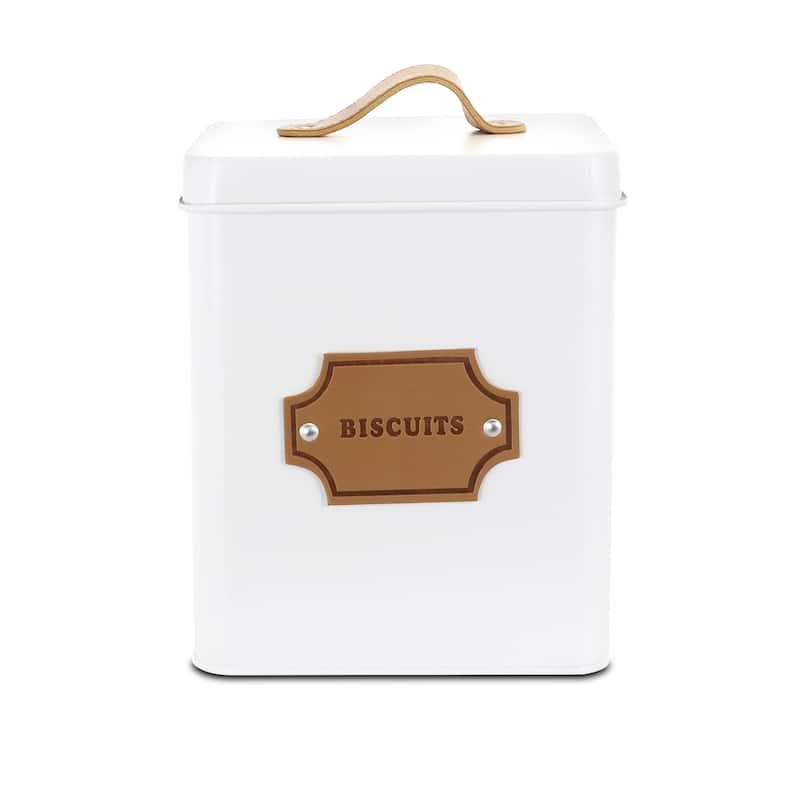 MegaChef Kitchen Food Storage 5 Piece Cannister Set White
