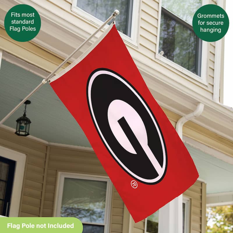 University of Georgia Single Sided Flag w/ 2 Grommets, 3'x5'