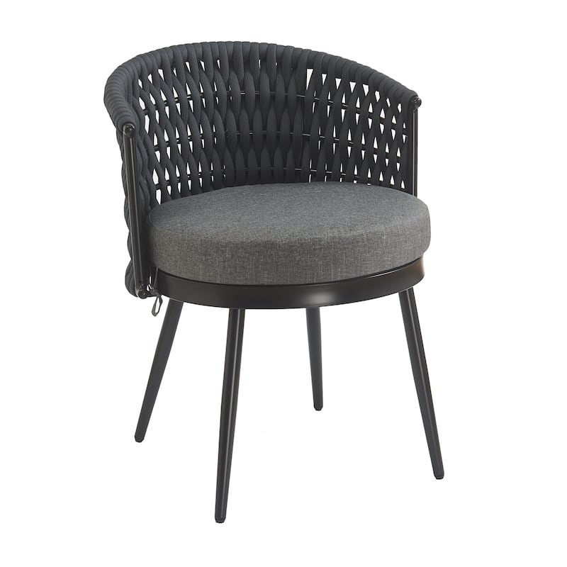 Christopher Knight Home - Tina Outdoor Dining Chair with Weather Resistant Rope and Cushions