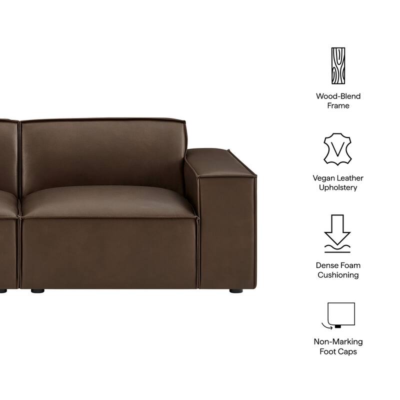 Restore 2-Piece Vegan Leather Modular Loveseat