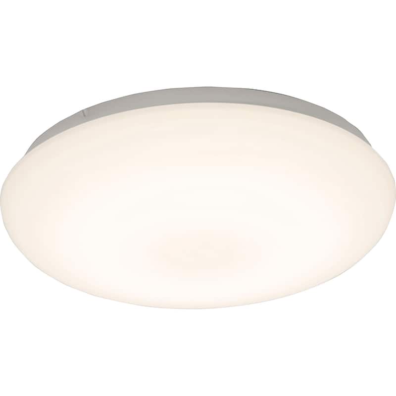 AFX Camden 11-inch White LED Flush Mount, White Acrylic Shade