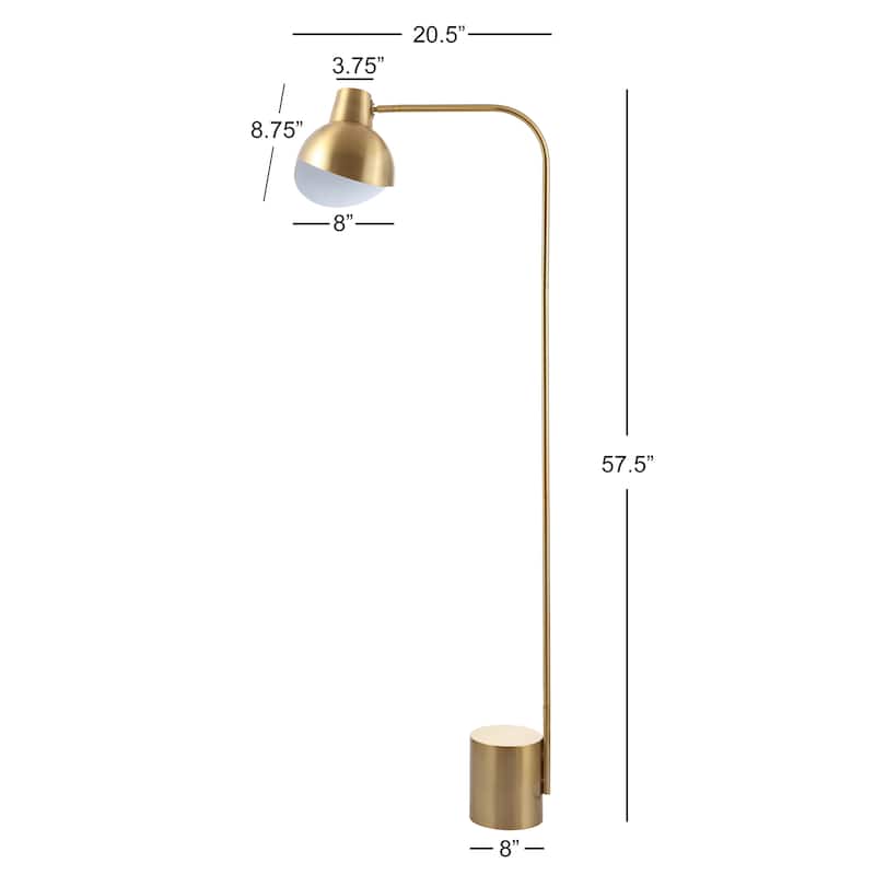 SAFAVIEH Lighting 58-inch Violetta Gold LED Floor Lamp - 20.5" x 8" x 57.5"