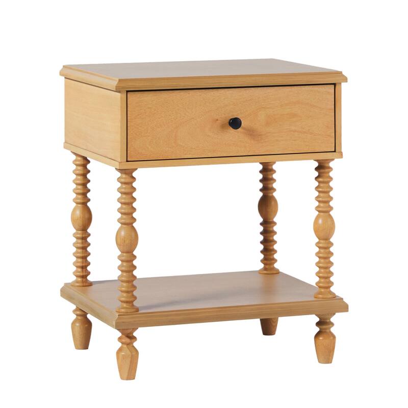 Walker Edison Easy Assembly Solid Wood 1-Drawer Nightstand