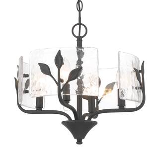 Wry Lighting Bloem 4-light Pendant in Natural Black