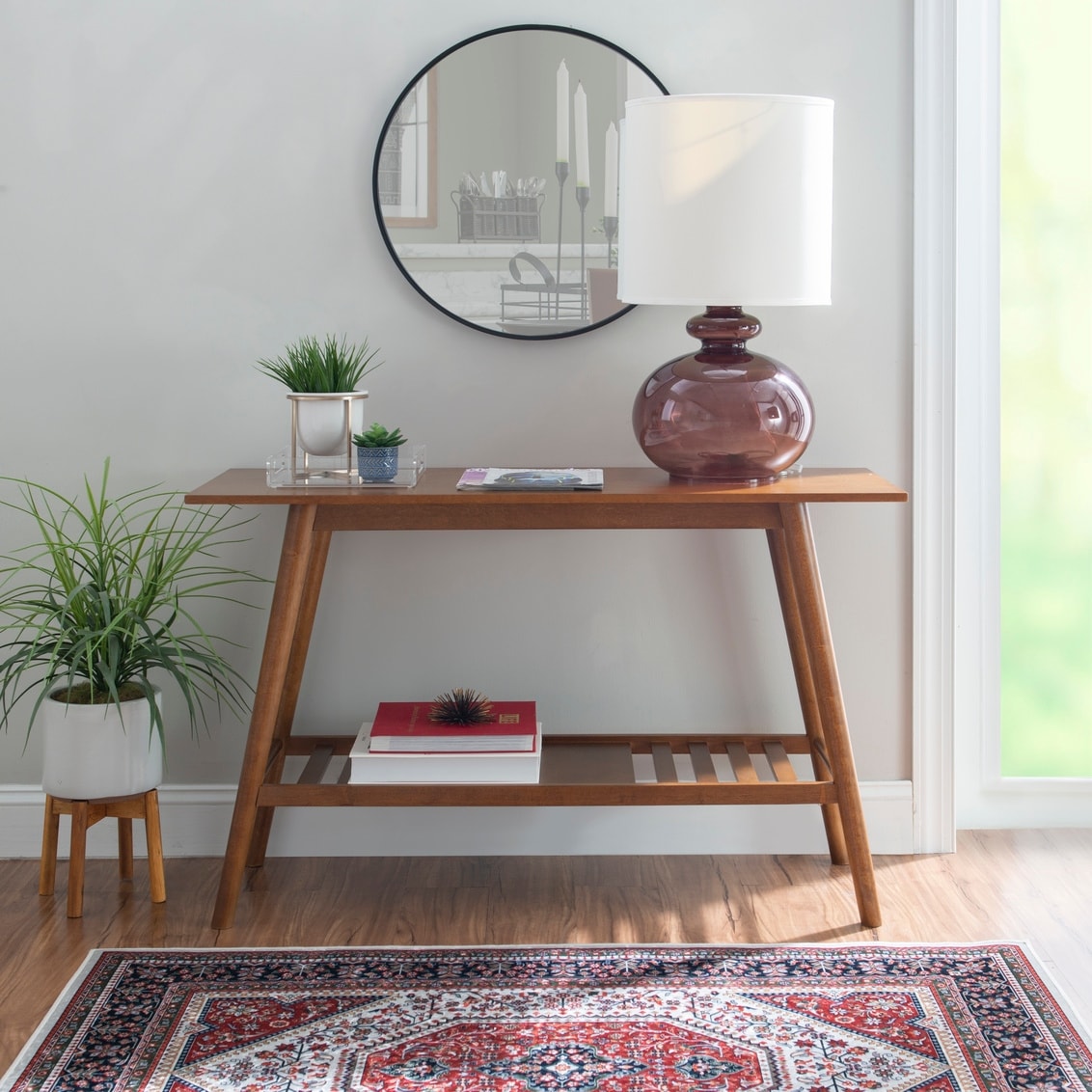 Linon Meade Mid-Century Modern Console Table