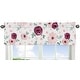 preview thumbnail 1 of 2, Burgundy and Pink Watercolor Floral Window Curtain Valance - Blush Maroon Wine Rose Green and White Shabby Chic Flower Farmhouse