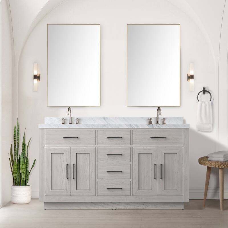 Abbey Bath Vanity with Carrara Marble Top, Sink and Faucet