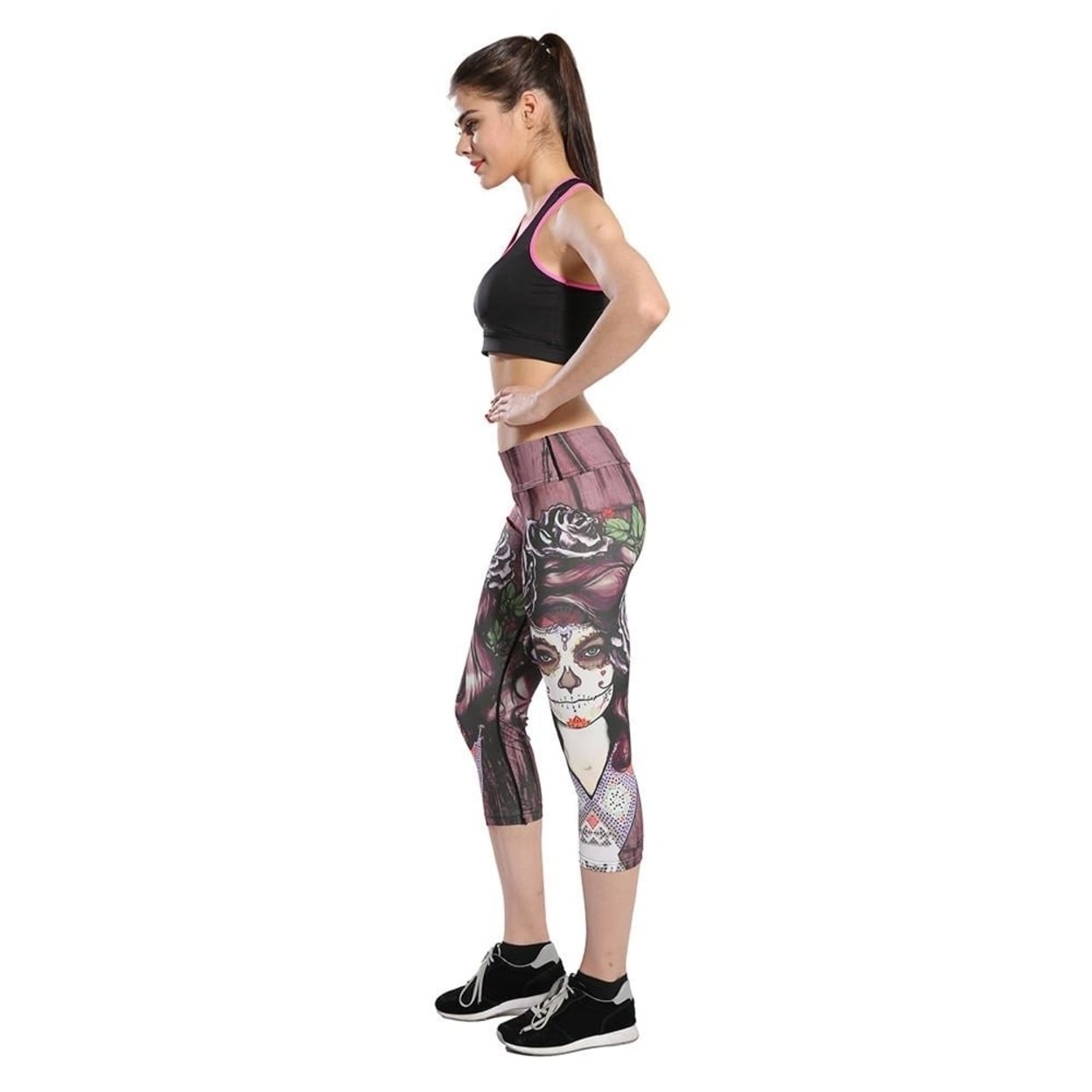 high waisted cropped gym leggings