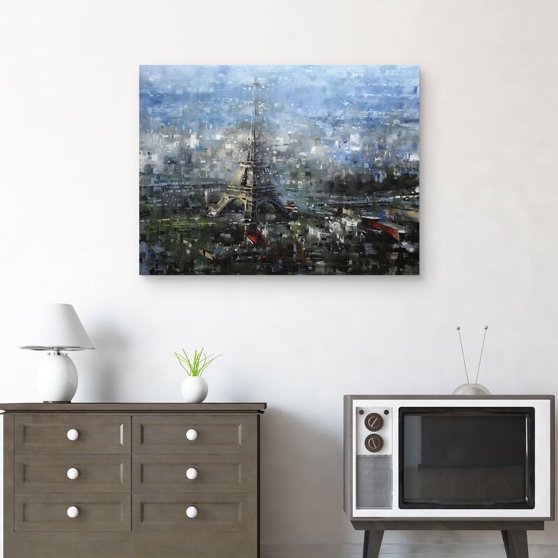 Blue Paris by Mark Lague Canvas Art Print
