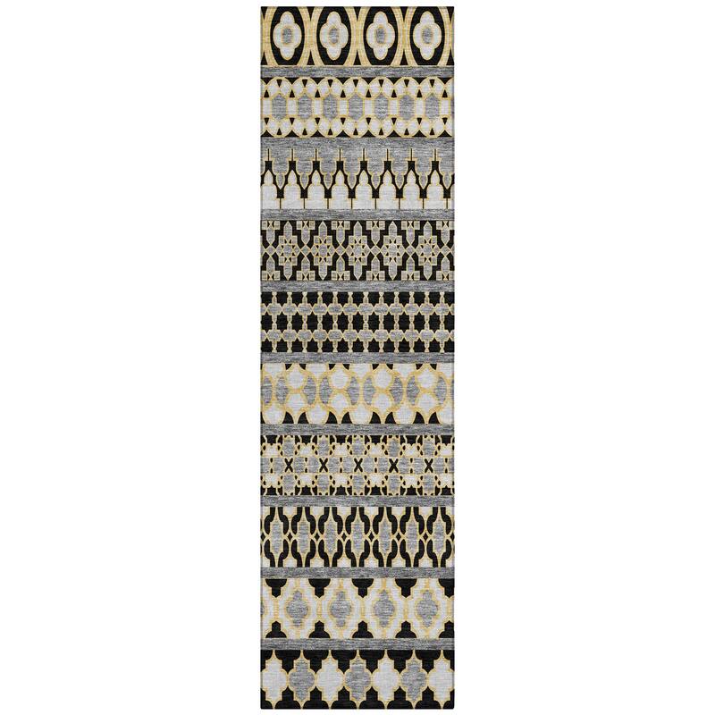 Machine Washable Indoor/ Outdoor Chantille Boho Stripe Rug