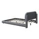 preview thumbnail 21 of 44, Curved Design Teddy Fleece Upholstered Platform Bed Frame