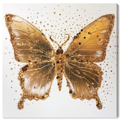 Lemon Glow Wings Canvas by Art Remedy, Gallery Wrapped