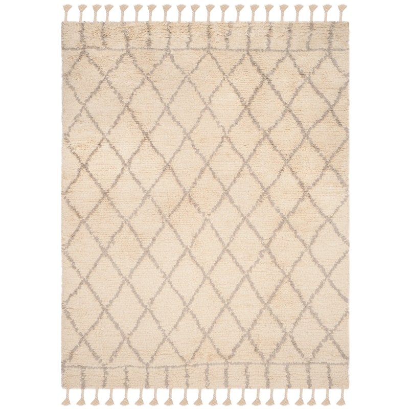 SAFAVIEH Handmade Casablanca Shag Magarete Tribal Wool Rug