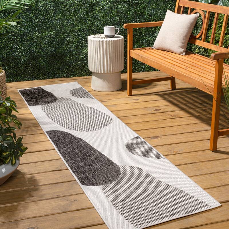JONATHAN Y Zia Modern Geometric Organic Shapes Indoor/Outdoor Area Rug