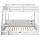 preview thumbnail 7 of 24, Twin over Full Bunk Bed with Storage Shelves, LED Light and a Drawer, Solid Wood Bunk Bedframe with USB Charging Station