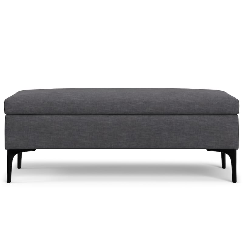 Rebecca Large Coffee Table Storage Ottoman with Lift up Lid - Gray