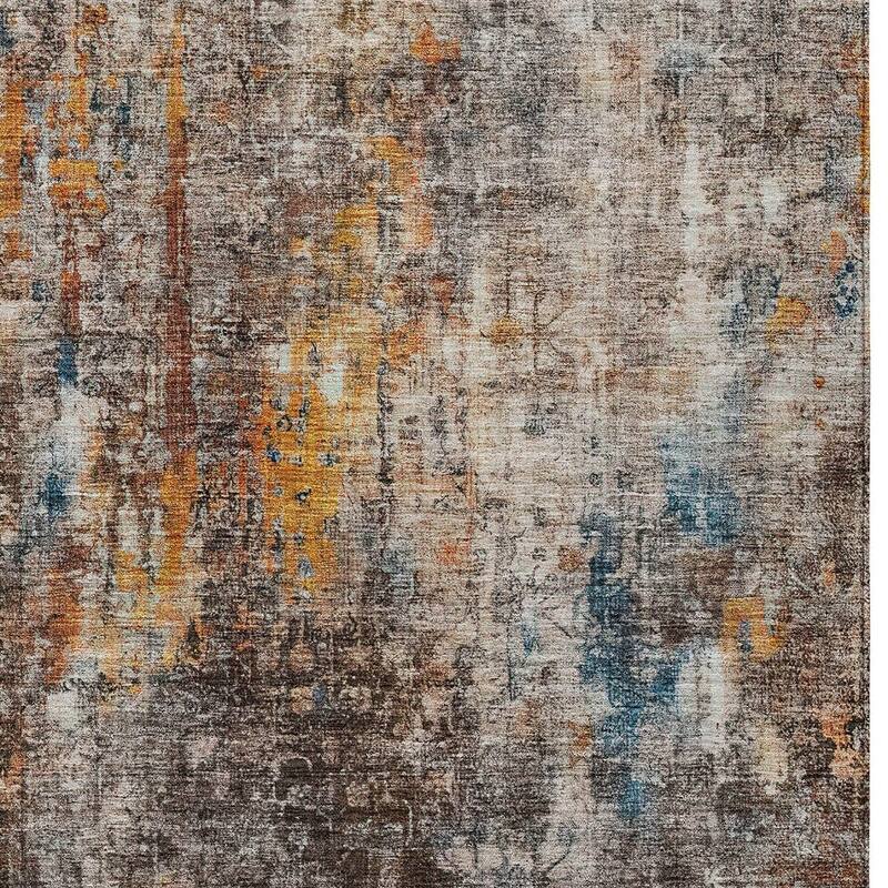 HomeRoots Abstract Transitional Rectangle Outdoor Rug