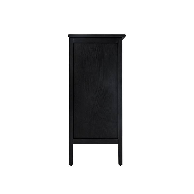 3-Drawer Storage Cabinet with Pine Legs & Metal Handles for Entryway or Bedroom Organization