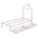 preview thumbnail 25 of 25, Twin Size Metal Platform Bed with Two Drawers