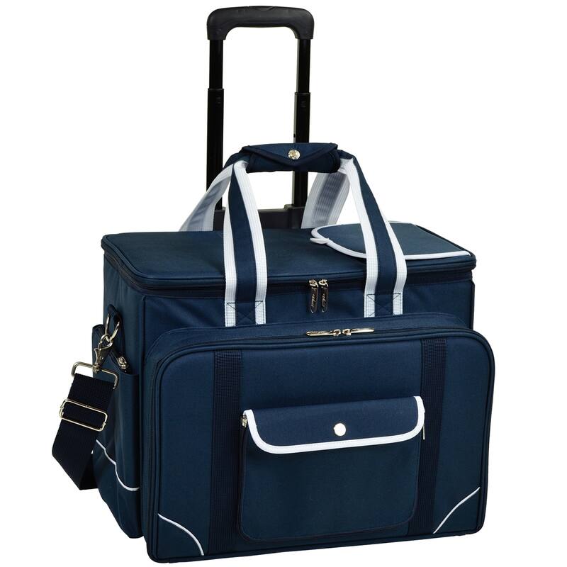 Picnic at Ascot- Cooler Bag on Wheels with Service for 4