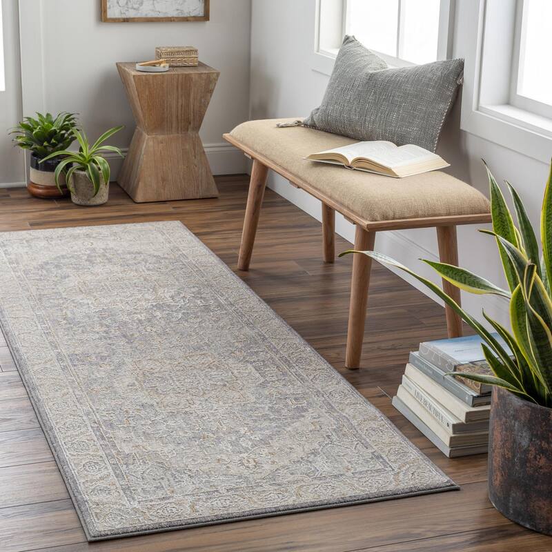 Livabliss Avant Garde Traditional Diamond Area Rug - Coal - 2' 7" x 10' - Runner